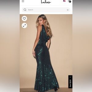 Lulus medium emerald sequin dress